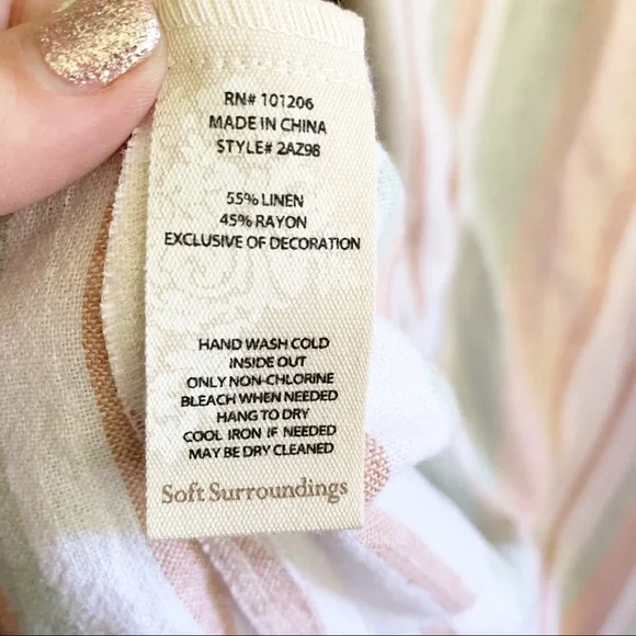 Soft Surroundings Acarta Linen Blend Maxi Dress